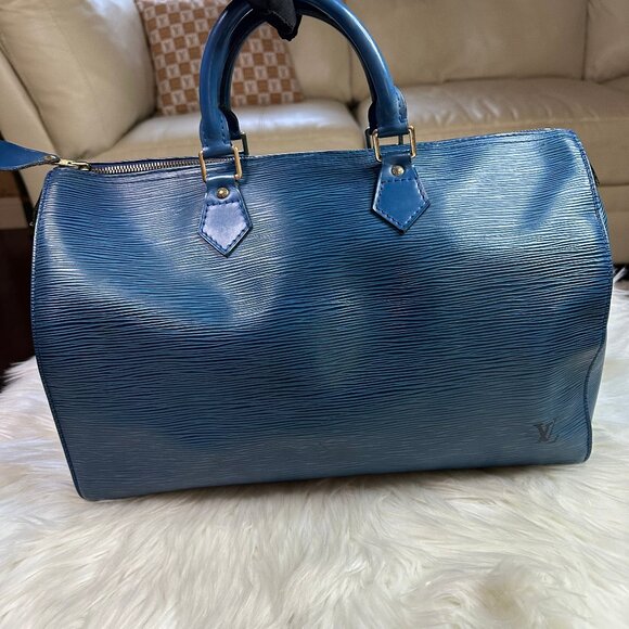 💎✨Authentic✨ Louis Vuitton Epi Leather Speedy 35 Satchel Bag - Picture 2 of 14